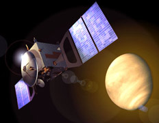 Venus Express - человечество возвращается к Венере после четверти века с момента старта предыдущей миссии на эту планету (иллюстрация ESA).