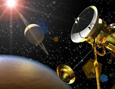 Huygens покидает материнский корабль, чтобы сесть на Титане. Произошедшее полгода назд событие ещё может принести сюрприз (иллюстрация с сайта saturn.jpl.nasa.gov).